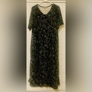 Floral Black and Silver Dress